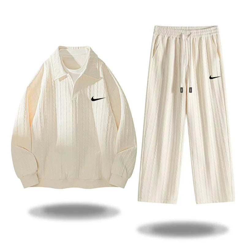 ΝΙΚᎬ - Versatile, loose-fitting casual tracksuit in jacquard for men