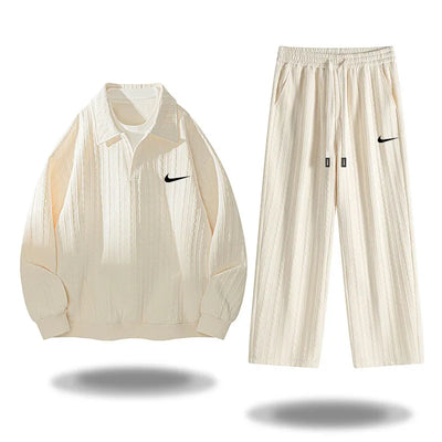 ΝΙΚᎬ - Versatile, loose-fitting casual tracksuit in jacquard for men