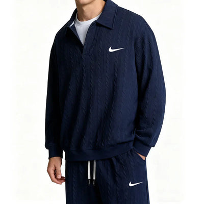 ΝΙΚᎬ - Versatile, loose-fitting casual tracksuit in jacquard for men